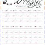Cursive Handwriting Practice Tracing Worksheets Letter L For