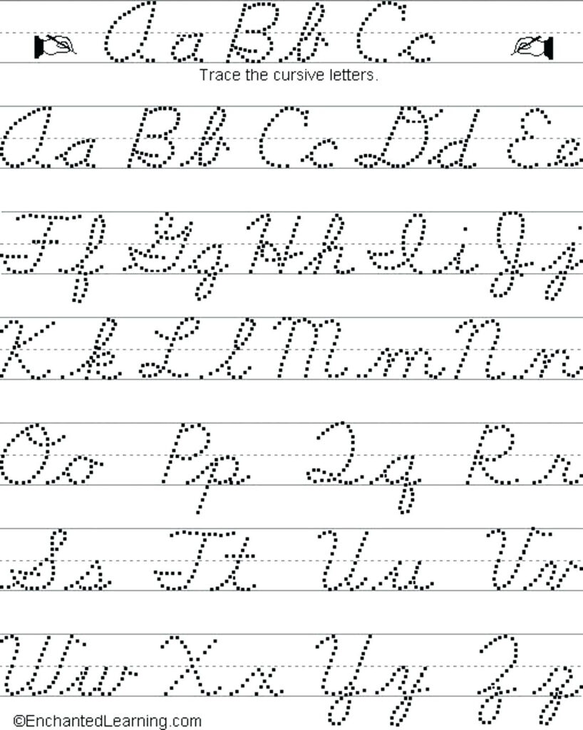 Cursive Practice For Kids Free Printable Pdf – Fundacion