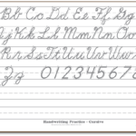 Cursive Practice. Notice The Diagram Instructions On How To