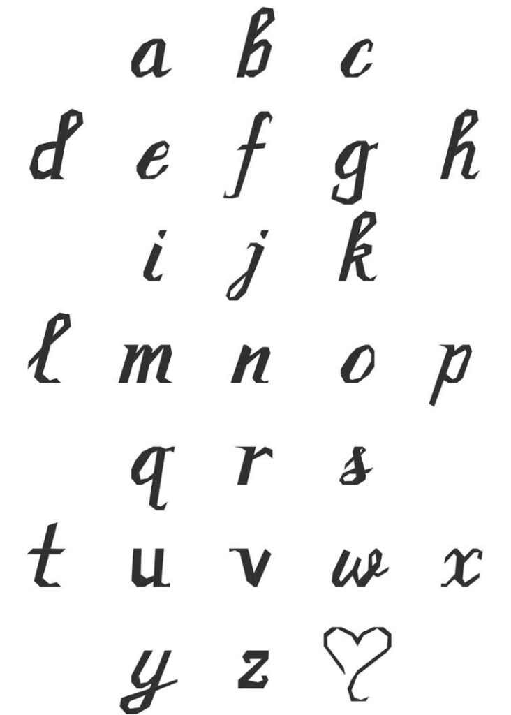 Cursive Script Lowercase Alphabet Paper Pieced | Craftsy
