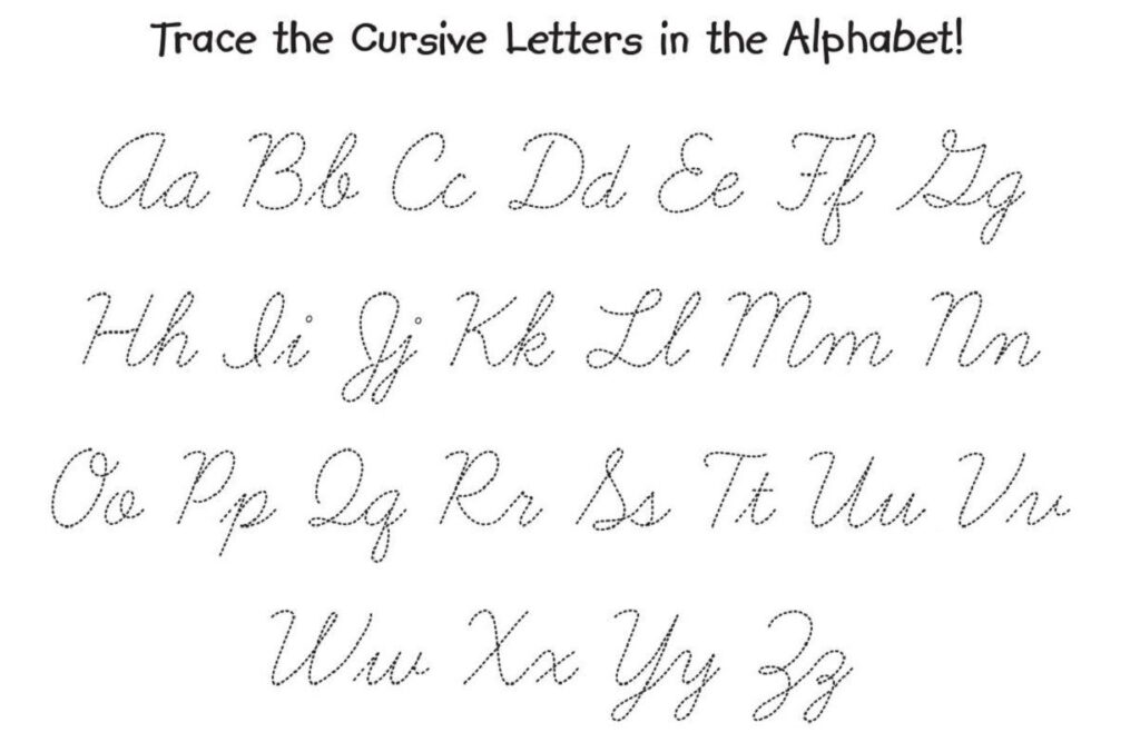 Cursive Writing Alphabets Worksheets Shoppingfoorme