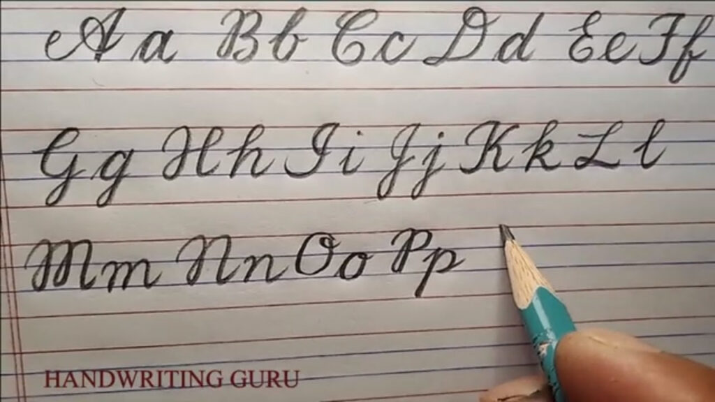 Cursive Writing Capital And Small Alphabets From To Z For
