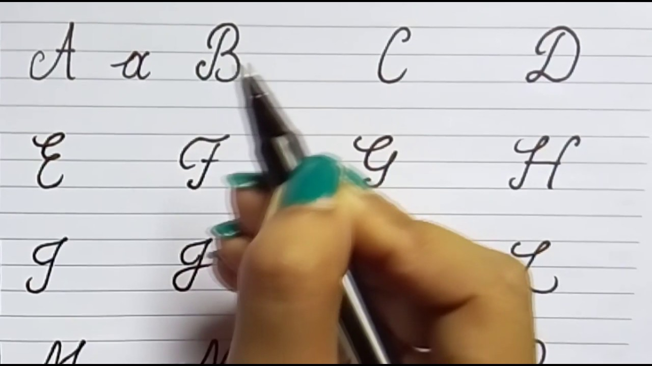 Cursive Writing For Beginners ♦ Cursive Capital &amp;amp; Small Alphabets