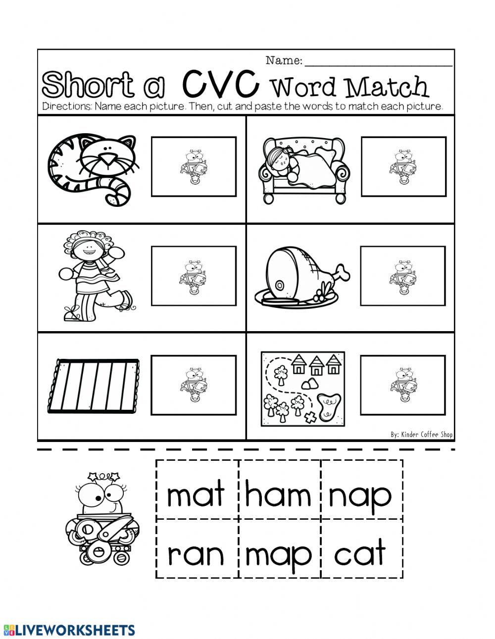 Cvc Short A Worksheet