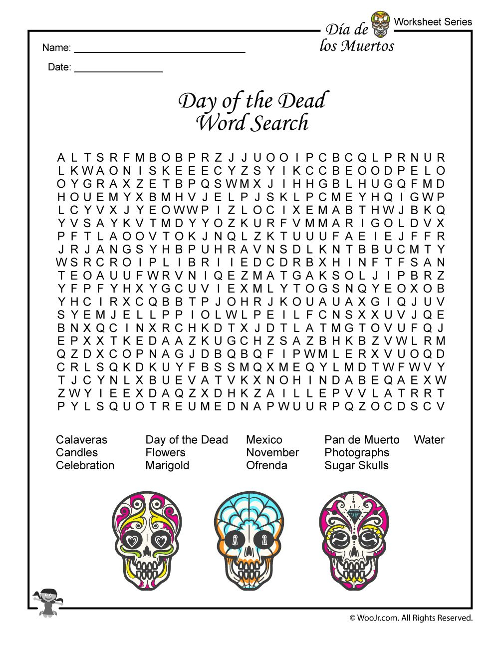 Day Of The Dead Activities, Worksheets &amp;amp; Lesson Plan | Woo