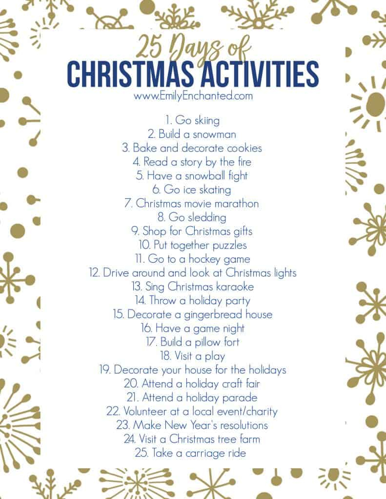 Days Of Christmastivities Printable 791×1024 Free Pictures