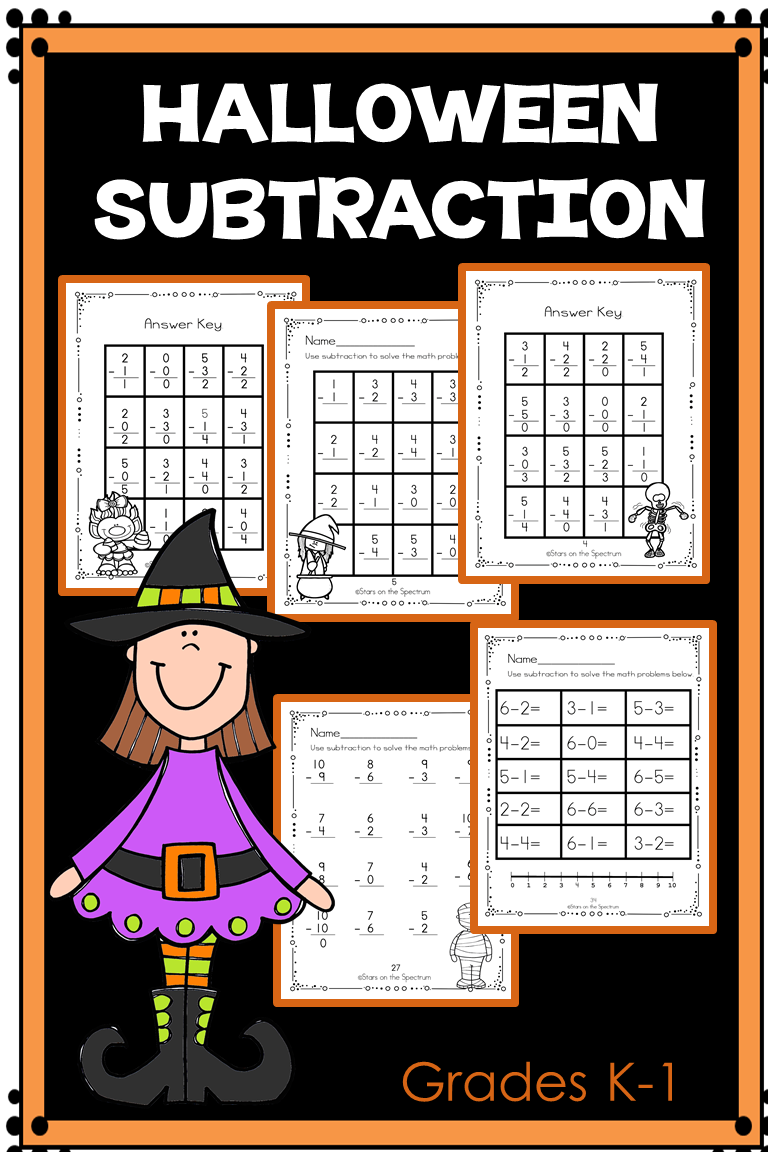 Differentiated Print And Go Worksheets For Halloween