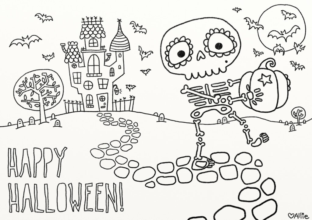 Disney Halloween Coloring Pages For Toddlerse To Print Happy
