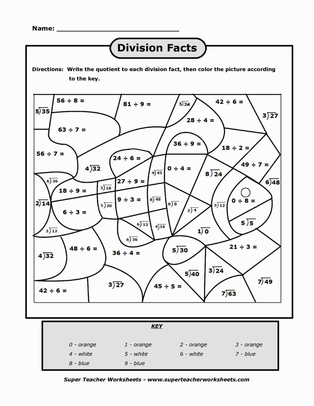 Division Coloring | Fun Math Worksheets, Math Coloring