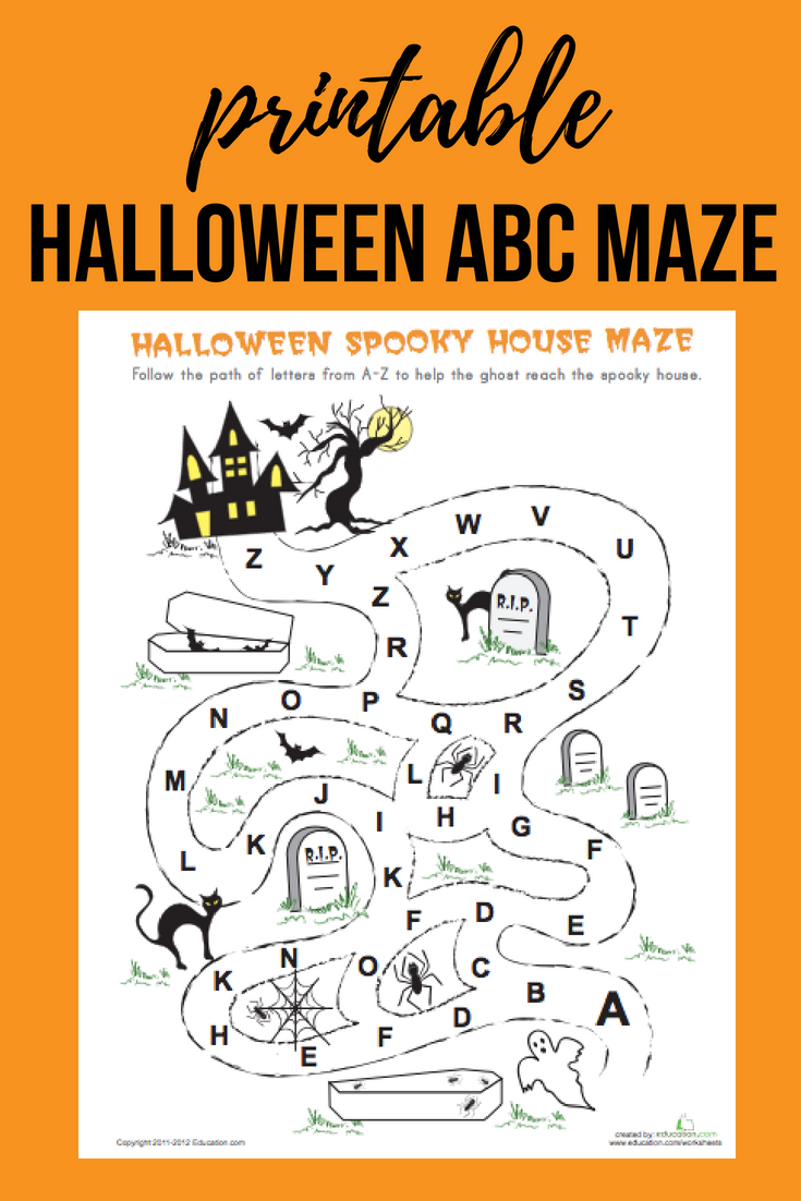 Download This Free Halloween Abc Maze For Your
