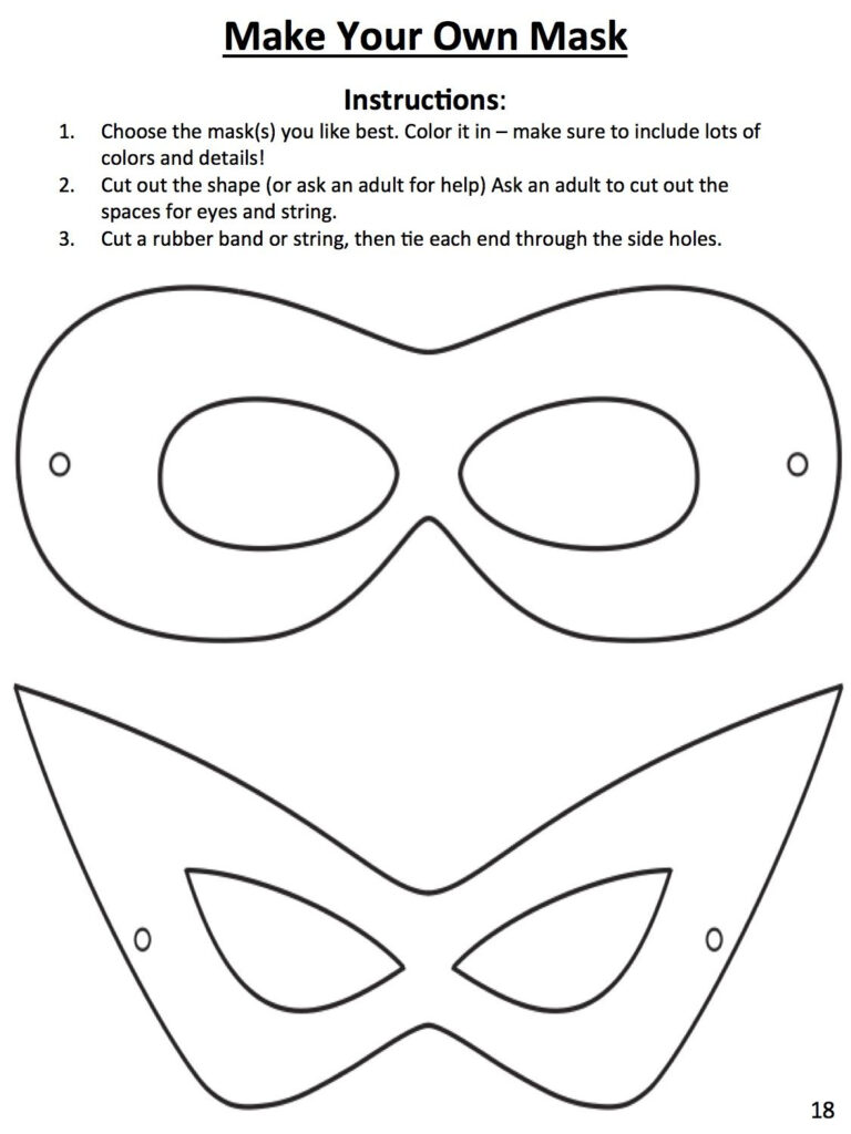 Download This Template To Design Your Own Superhero Mask Download This Template To Design Your Own Superhero Mask