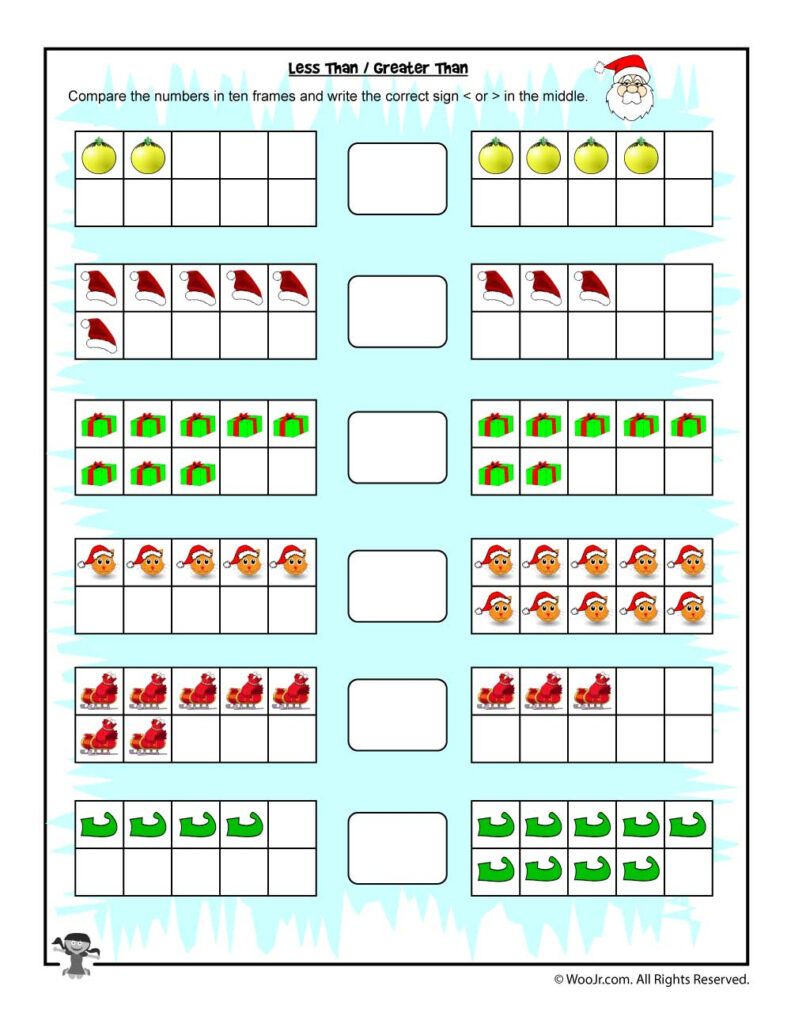 Easy Counting Greater Than/less Than Worksheet | Woo! Jr