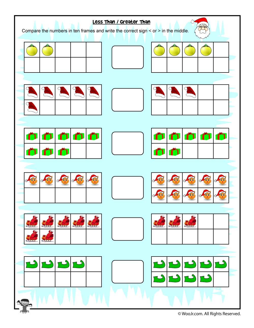 Easy Counting Greater Than/less Than Worksheet | Woo! Jr