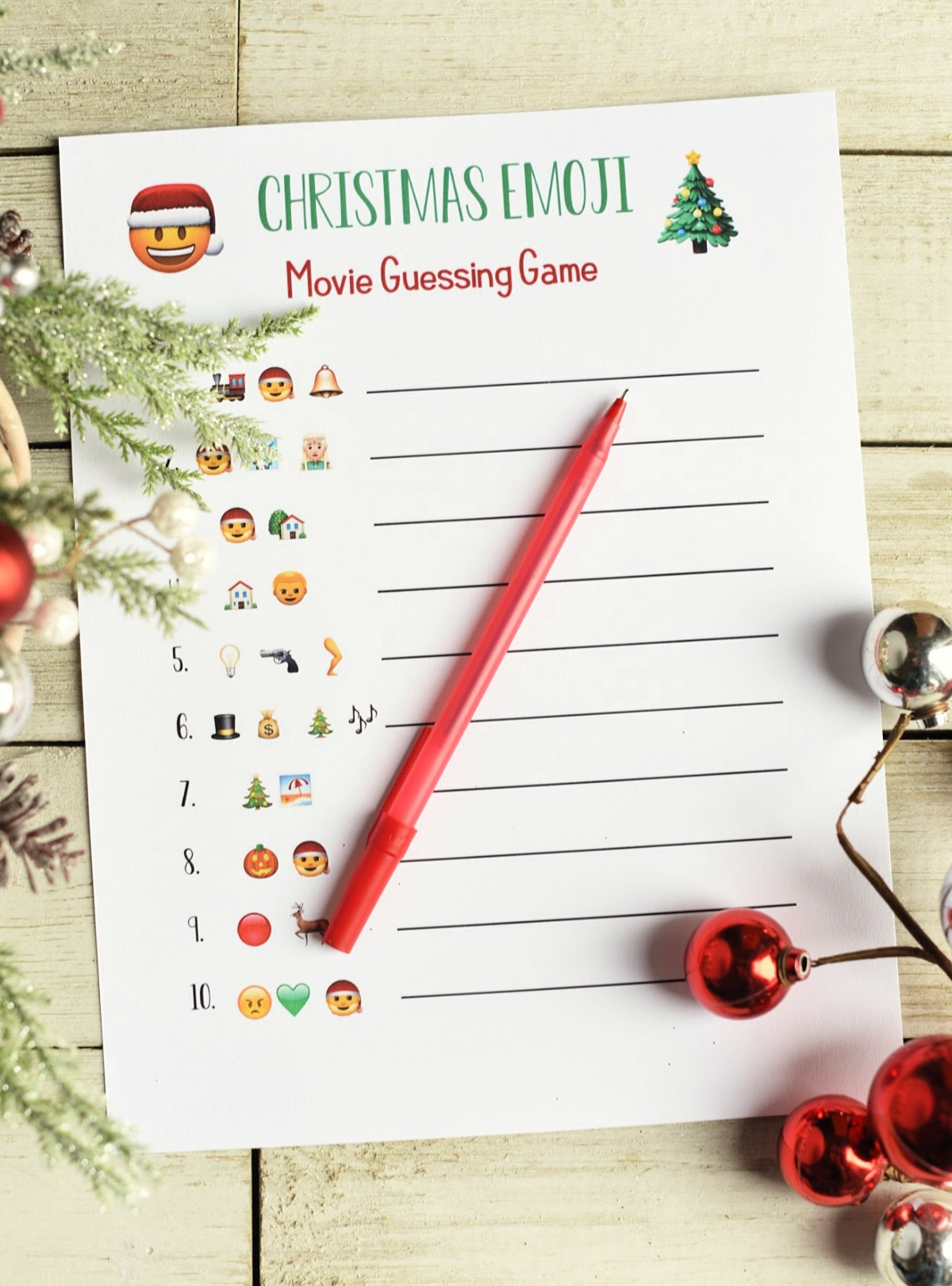 Emoji Christmas Party Games - Crazy Little Projects