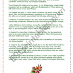 England   Christmas Traditions&customs   Esl Worksheet