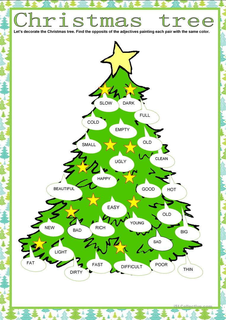 English Esl Christmas Tree Worksheets - Most Downloaded (28