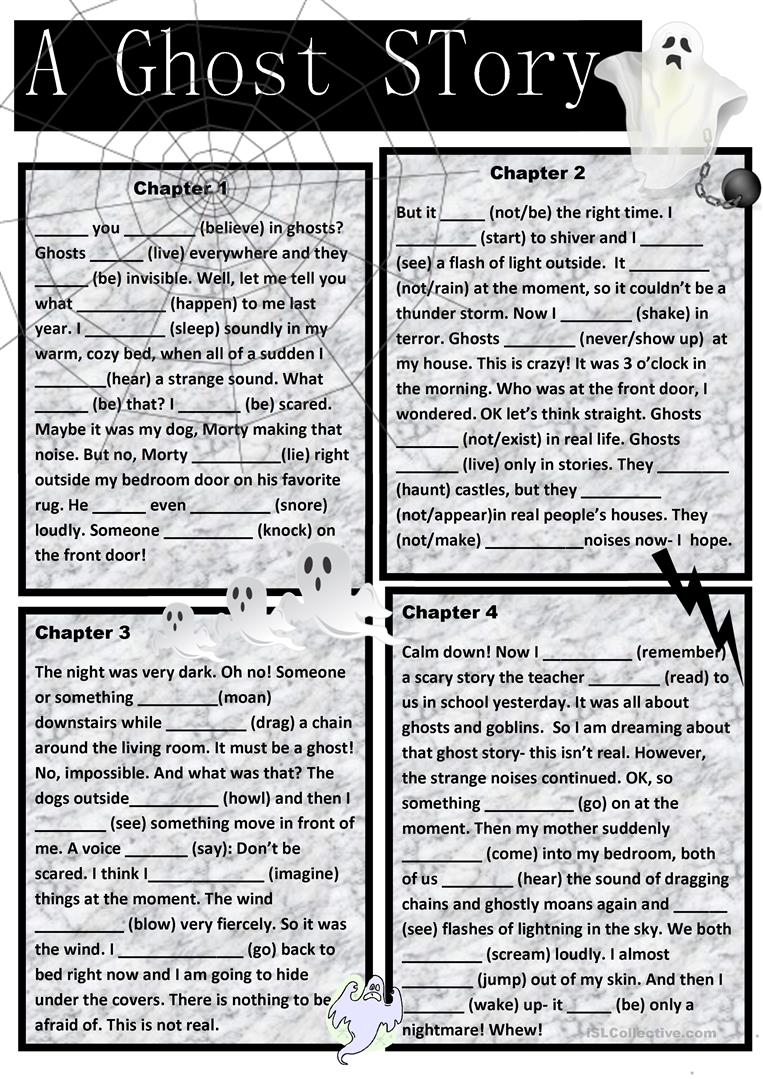 English Esl Ghost Story Worksheets - Most Downloaded (17