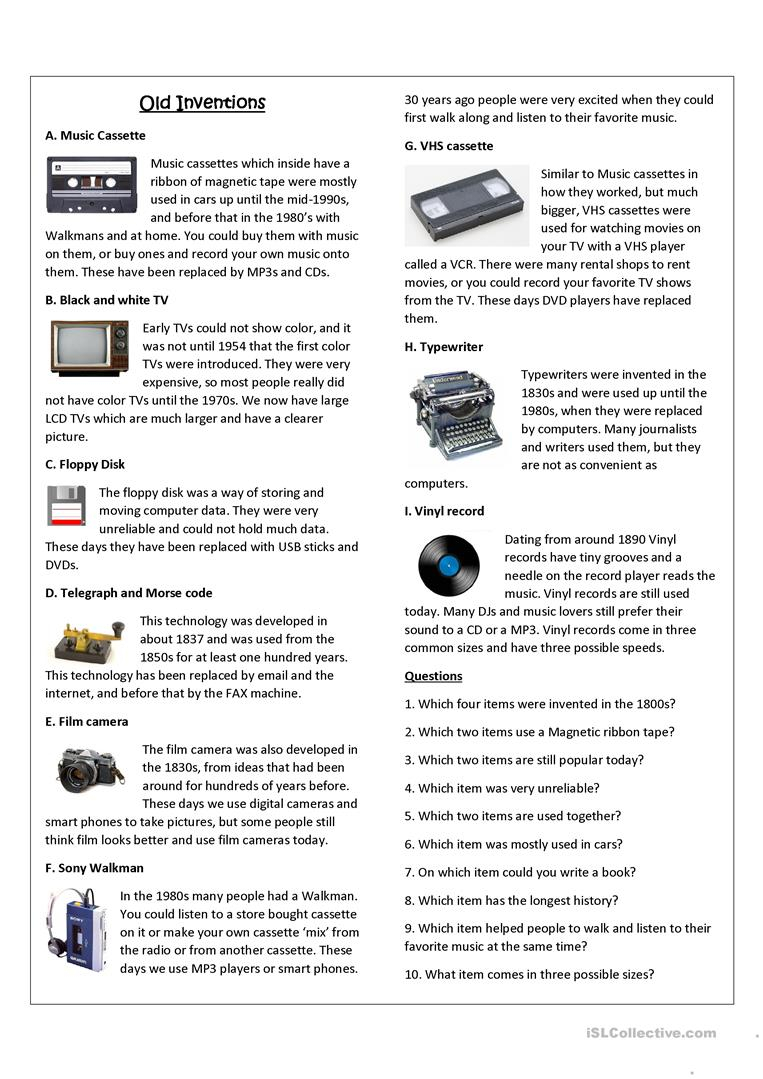 English Esl Technology Worksheets - Most Downloaded (229