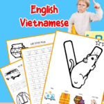 English Vietnamese Practice Alphabet Letters With Regarding Vietnamese Alphabet Worksheets