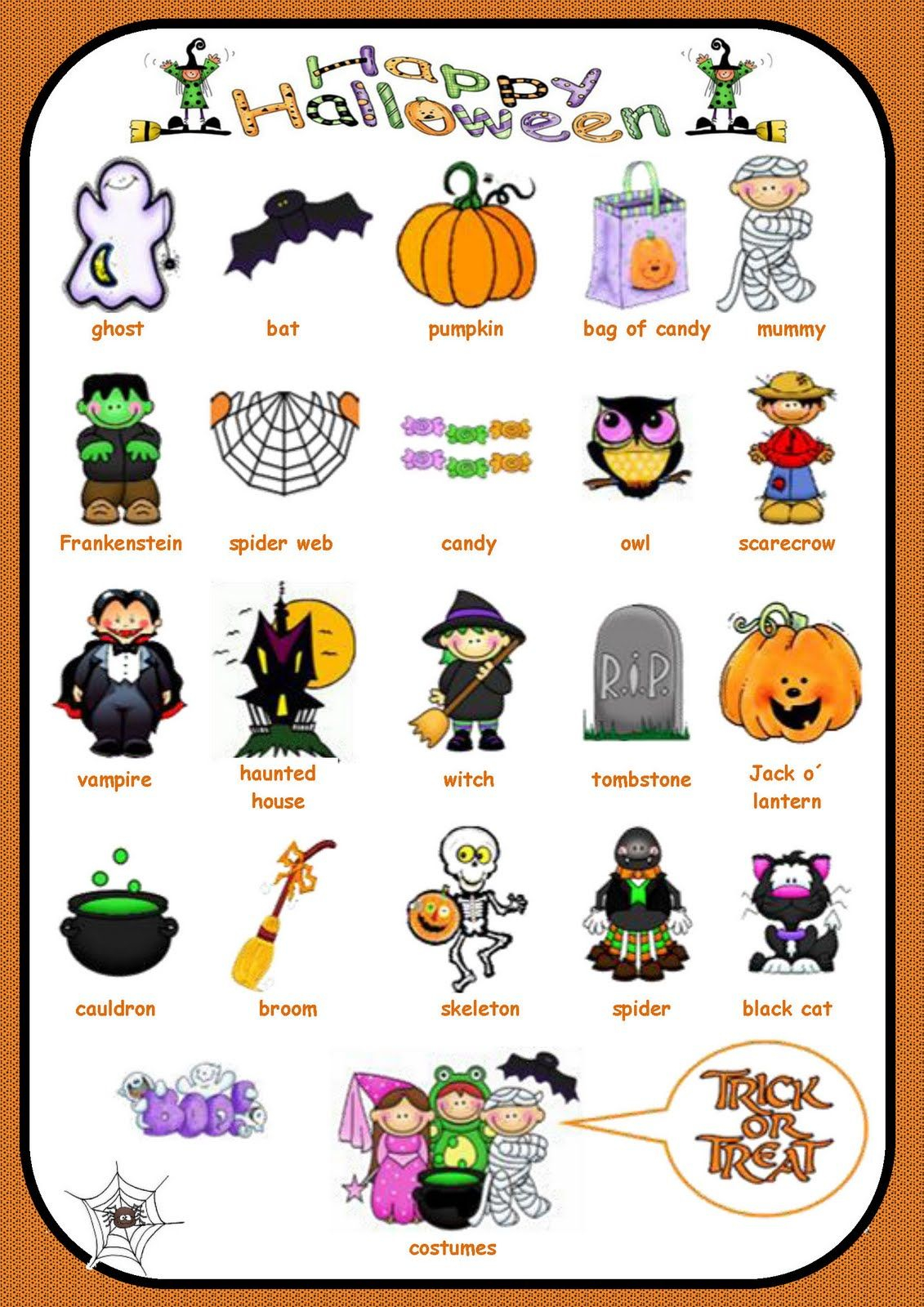 English Vocabulary | Halloween Vocabulary, Halloween