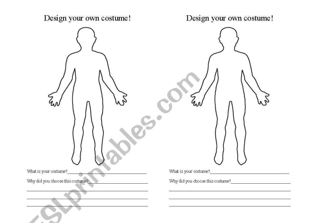 English Worksheets: Design Your Own Halloween Costume! English Worksheets: Design Your Own Halloween Costume!