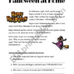 English Worksheets: Halloween Reading Comprehension