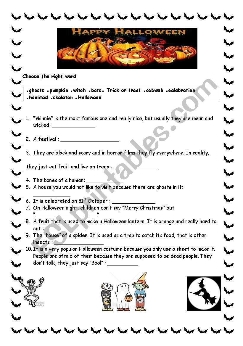 English Worksheets: Happy Halloween