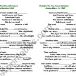 English Worksheets: Rudolph Christmas Carol Lyrics Worksheet