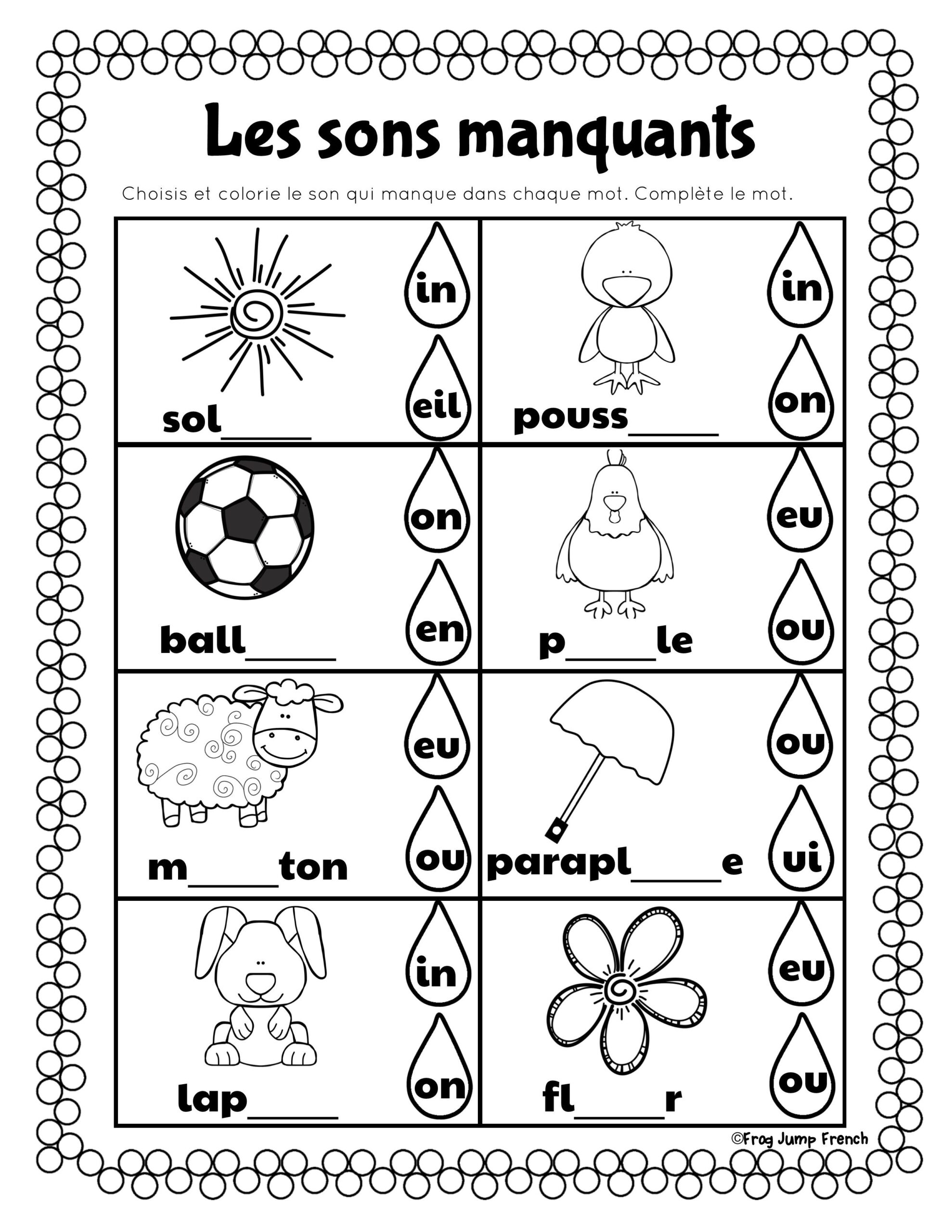 Est Le Printemps French Spring Literacy And Math Package