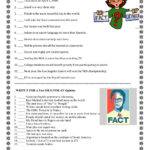 Fact Or Opinion 7Th Grade Worksheet