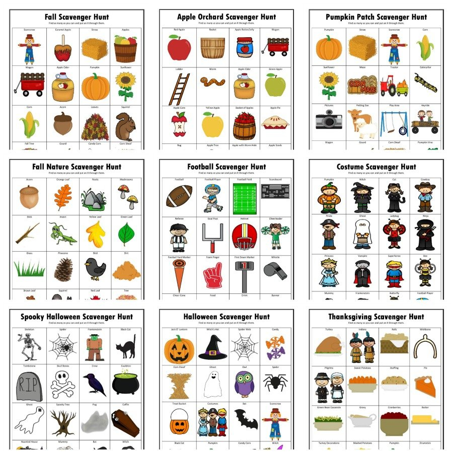 Fall Scavenger Hunts {Free Printable} - The Resourceful Mama