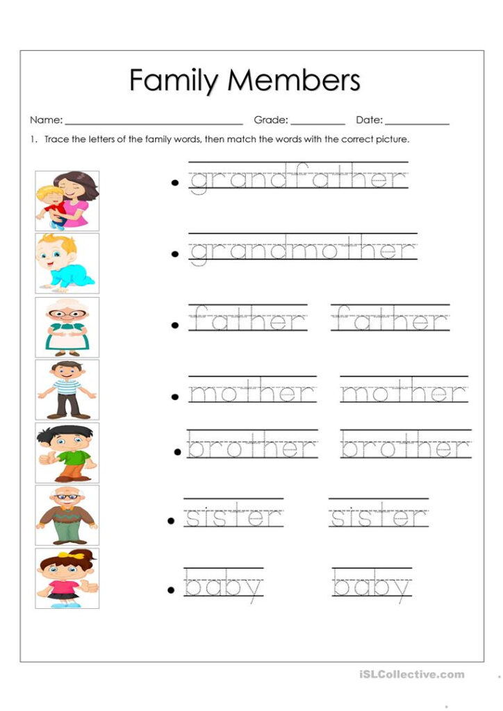 Family Members   English Esl Worksheets For Distance