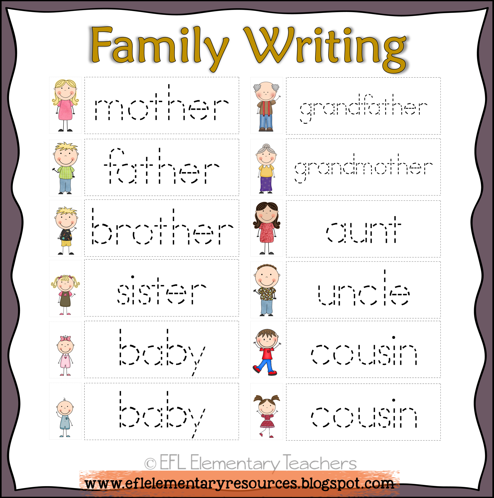 Family Members Tracing Worksheets AlphabetWorksheetsFree com Family Members Tracing Worksheets AlphabetWorksheetsFree com