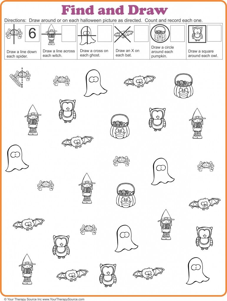 Find And Draw Visual Motor Activity For Halloween - Your