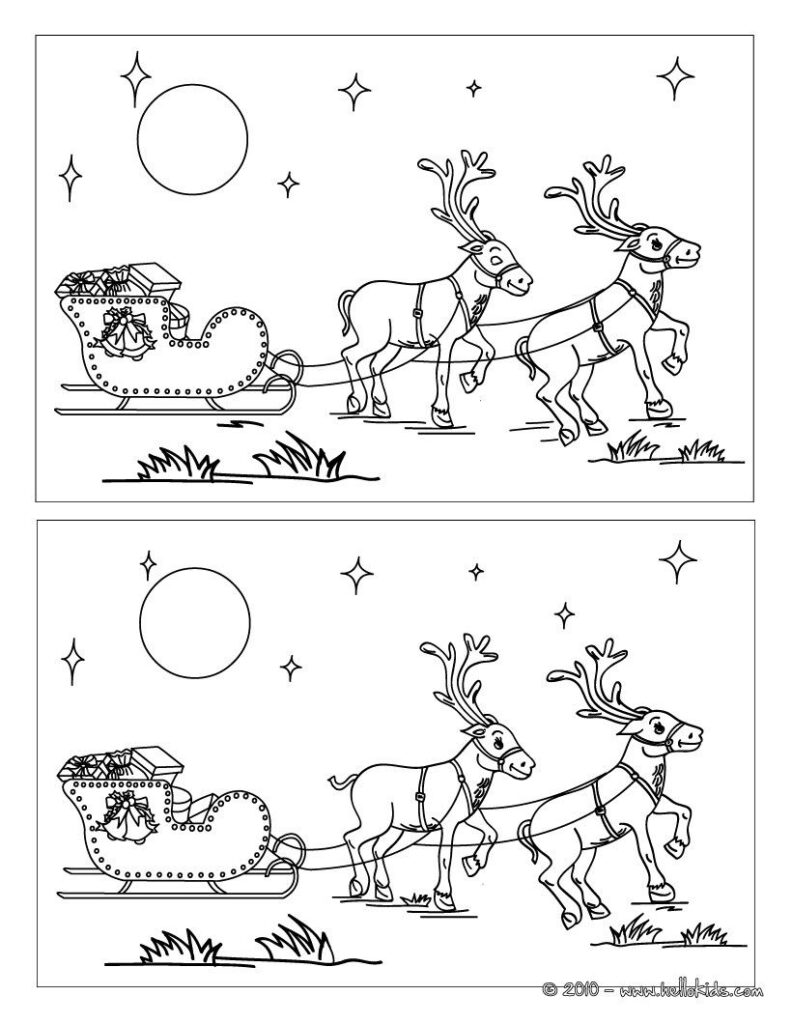 Find The Differences Online Games   Santa's Reindeers