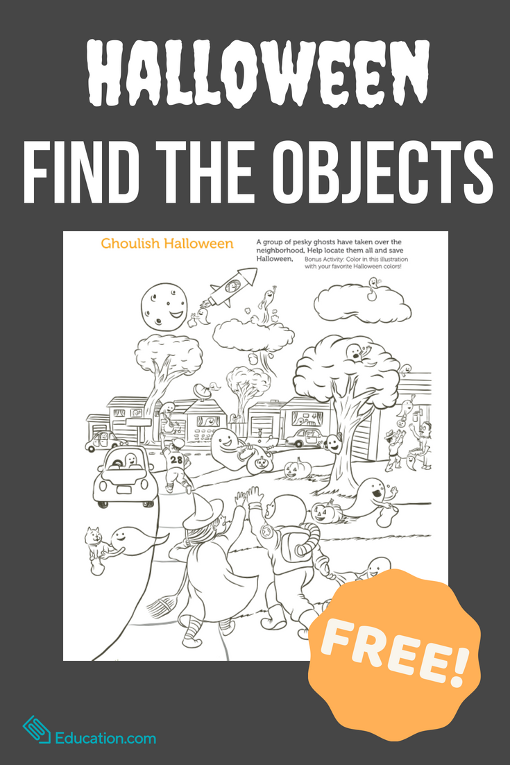 Find The Objects: Halloween | Worksheet | Education