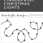 Fingerprint Christmas Lights | Fingerprint Crafts, Christmas