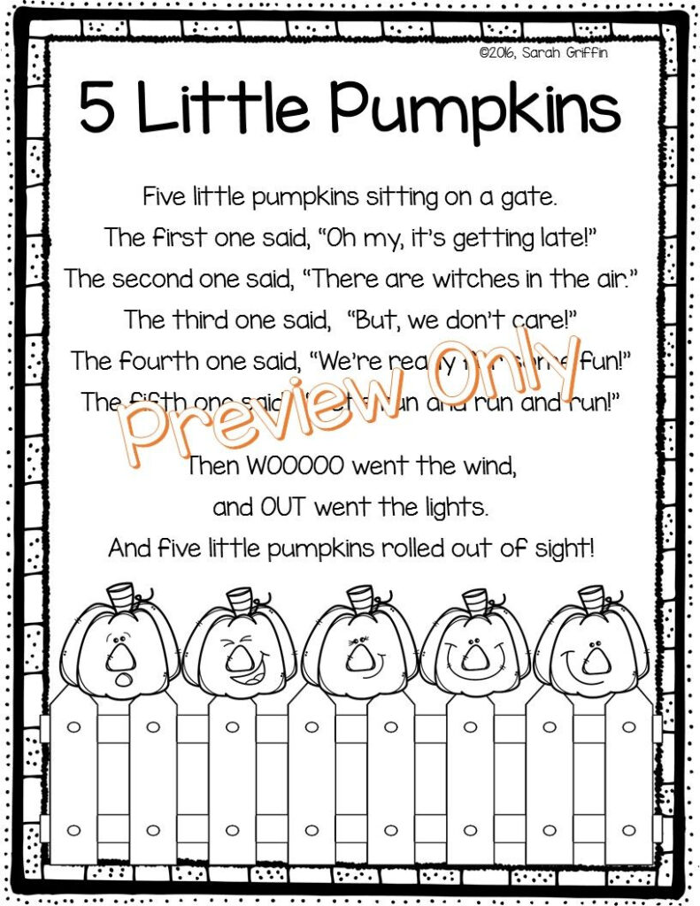 Five Little Pumpkins | Pumpkin Poem, Halloween Poems For