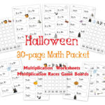 Free 30 Page Halloween Multiplication Packet: Math