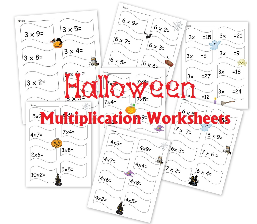 Free 30-Page Halloween Multiplication Packet: Math