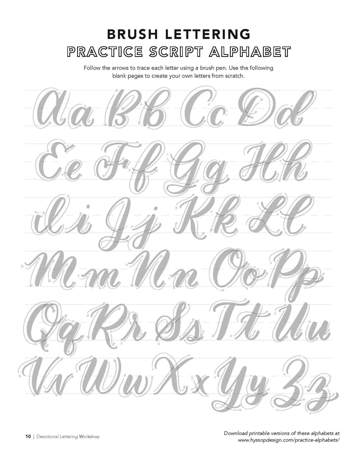 Free Calligraphy Alphabets Jacy Corral Hyssop Design Brush