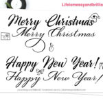 Free Christmas And New Year Hand Lettering Practice Worksheets