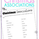 Free Christmas Associations Worksheet | Christmas Speech