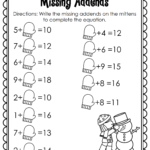 Free Christmas Math Worksheets For First Grade Coloring Book