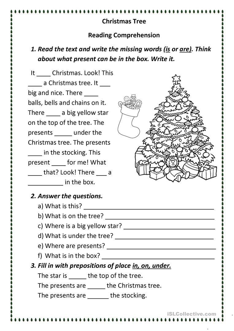 Free Christmas Reading Comprehension Worksheets Christmas