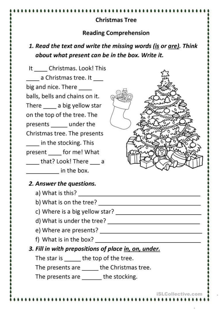 Free Christmas Reading Comprehension Worksheets Christmas Free Christmas Reading Comprehension Worksheets Christmas