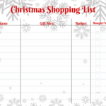 Free Christmas Shopping List Template (Stay Sane, Organized