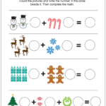 Free Christmas Themed Picture Math Worksheet   Love Note