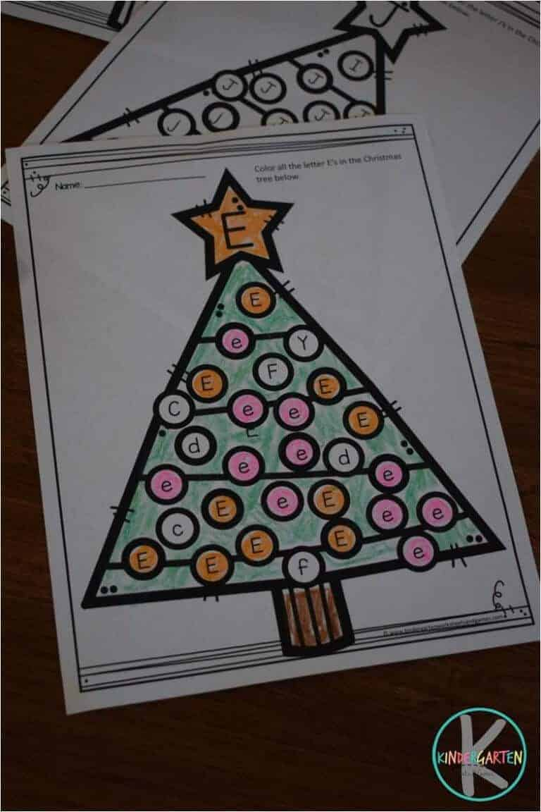 Free Christmas Tree Letter Find