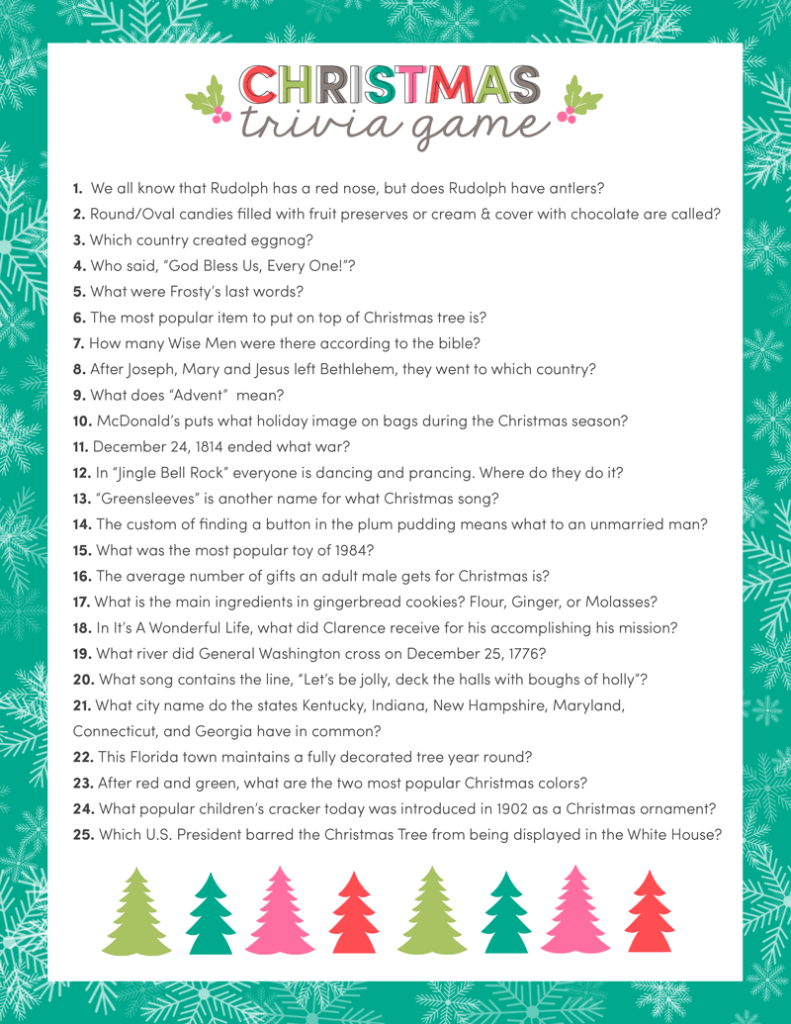 Free Christmas Trivia Game | Lil' Luna